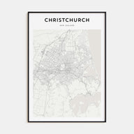Christchurch Map Portrait Poster