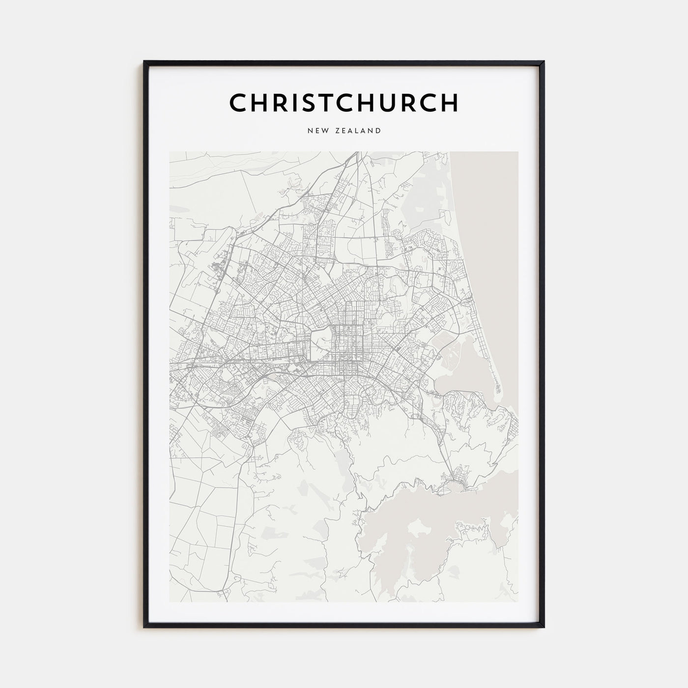 Christchurch Map Portrait Poster