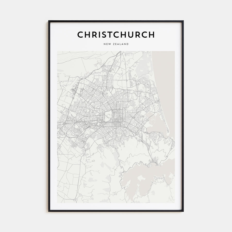 Christchurch Map Portrait Poster