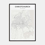 Christchurch Map Portrait Poster
