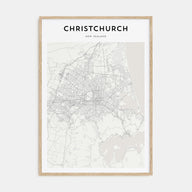 Christchurch Map Portrait Poster