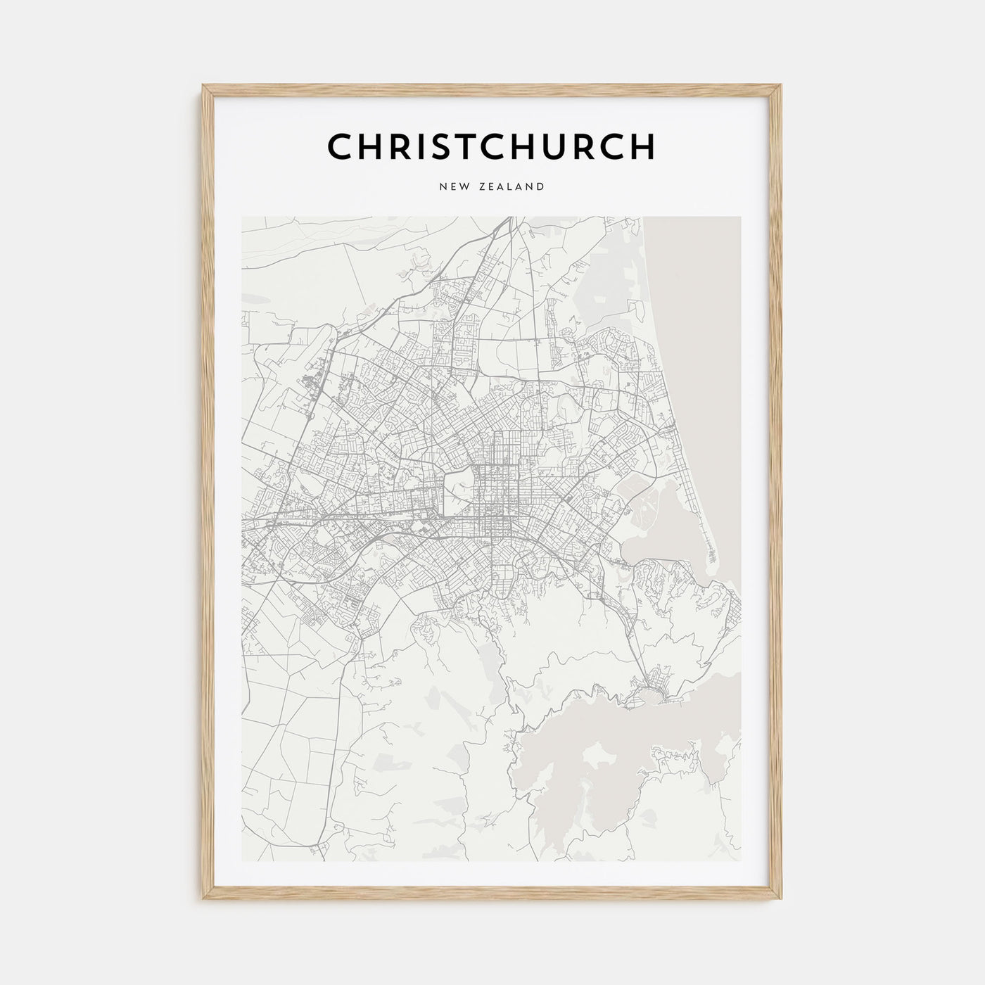 Christchurch Map Portrait Poster