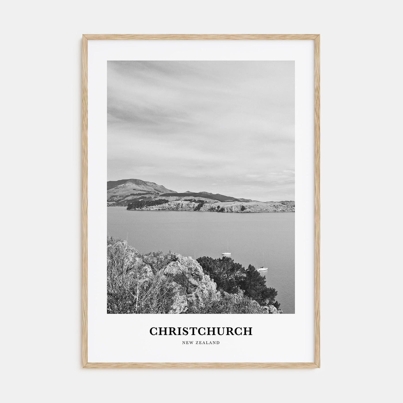 Christchurch Portrait B&W No 1 Poster