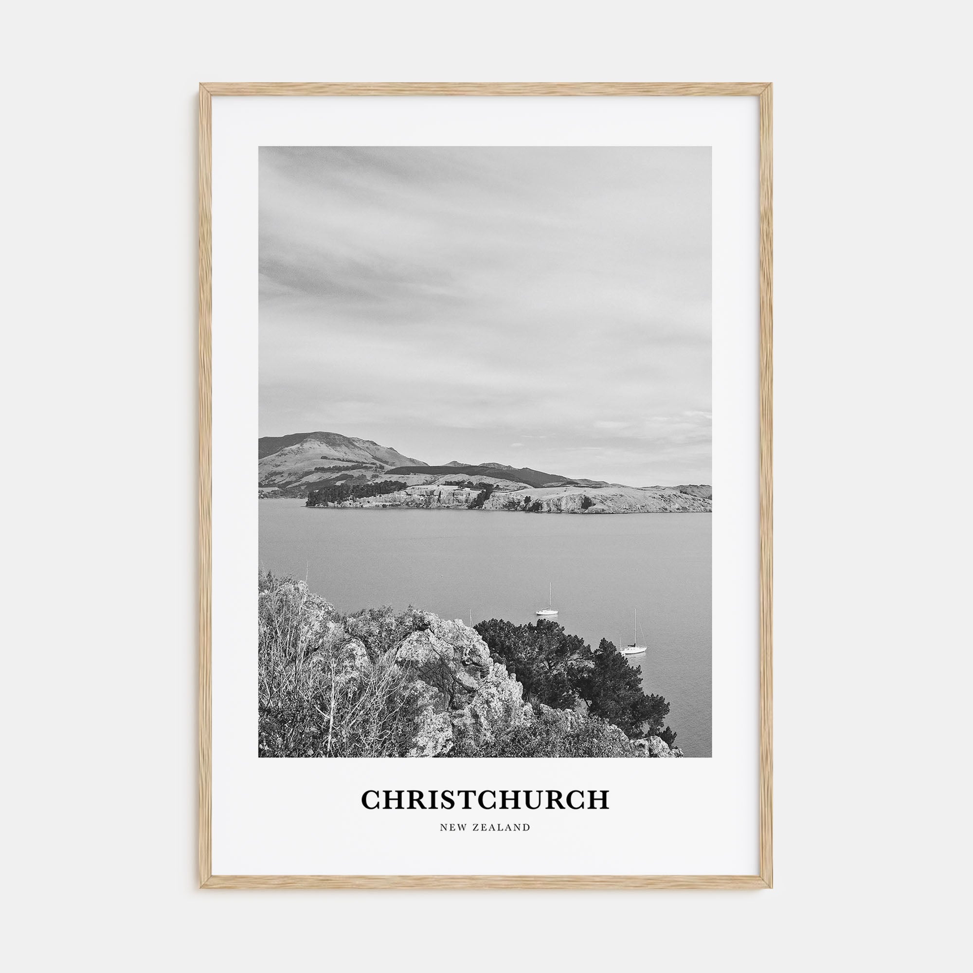 Christchurch Portrait B&W No 1 Poster