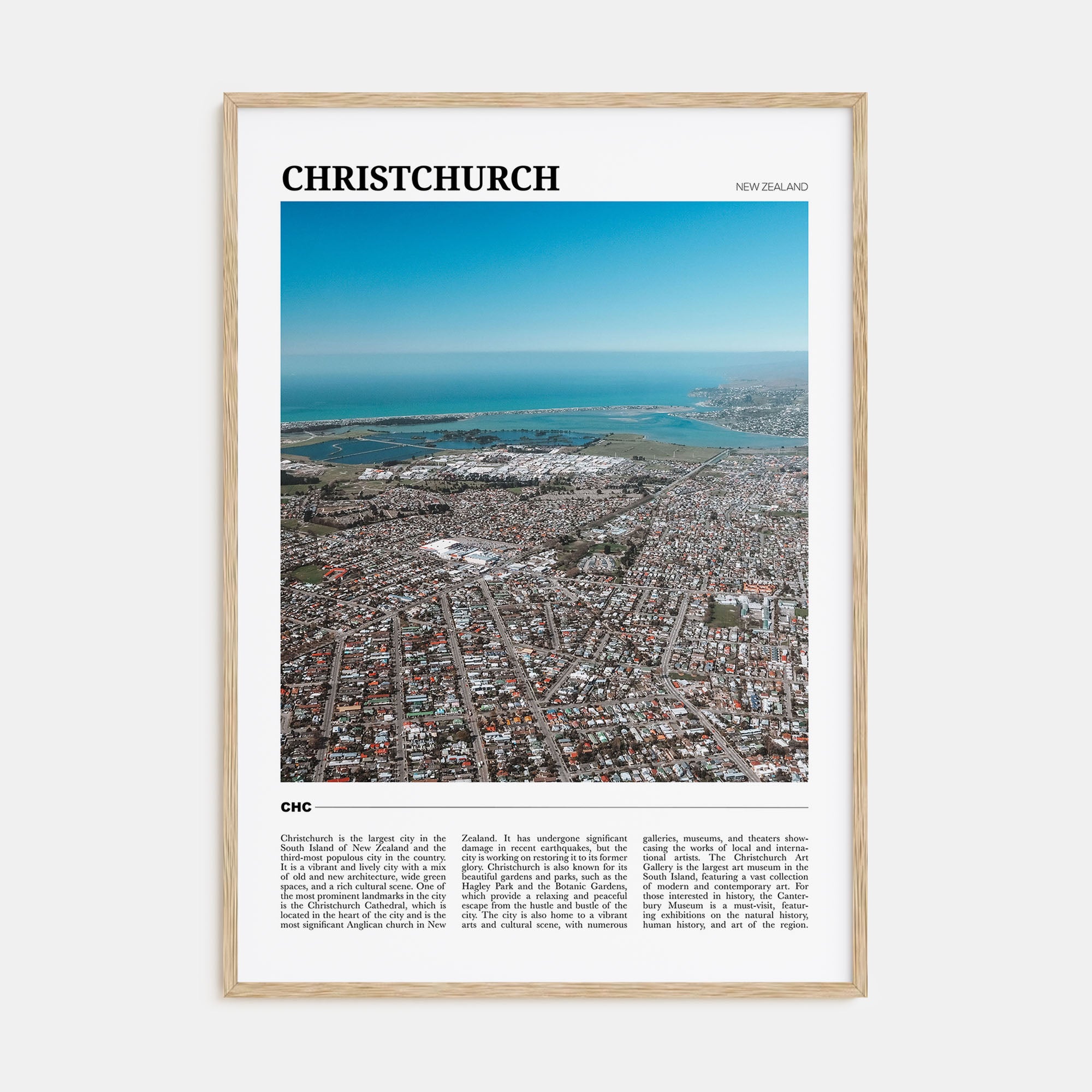 Christchurch Travel Color Poster