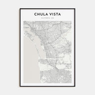 Chula Vista Map Portrait Poster