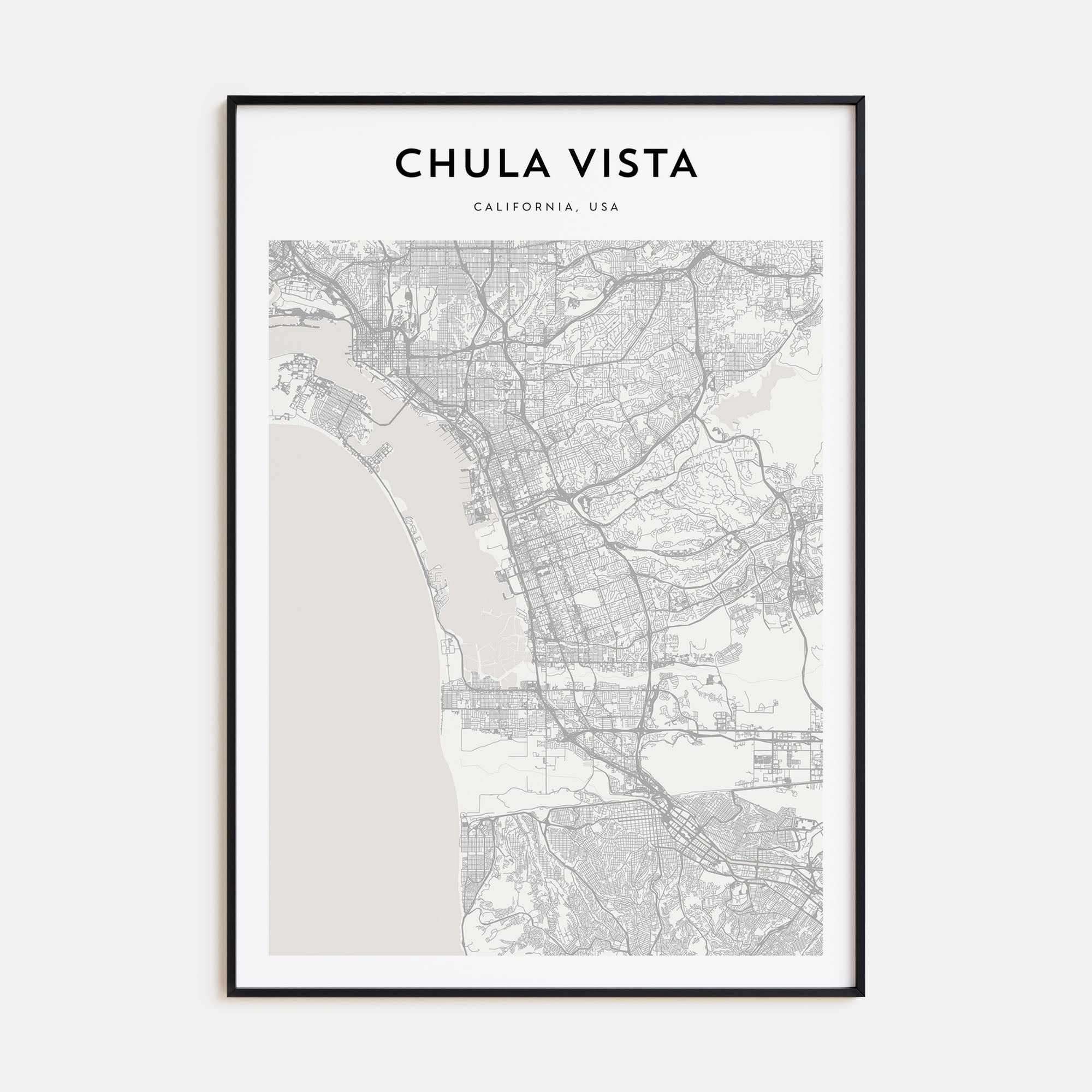 Chula Vista Map Portrait Poster