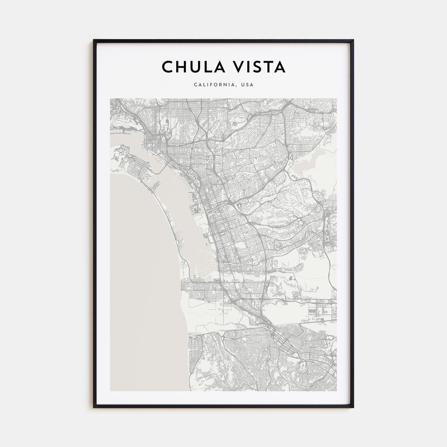 Chula Vista Map Portrait Poster