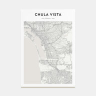 Chula Vista Map Portrait Poster