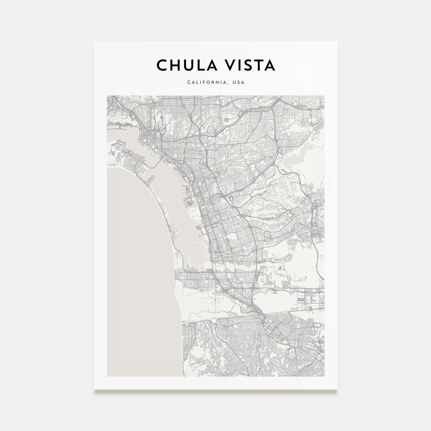 Chula Vista Map Portrait Poster