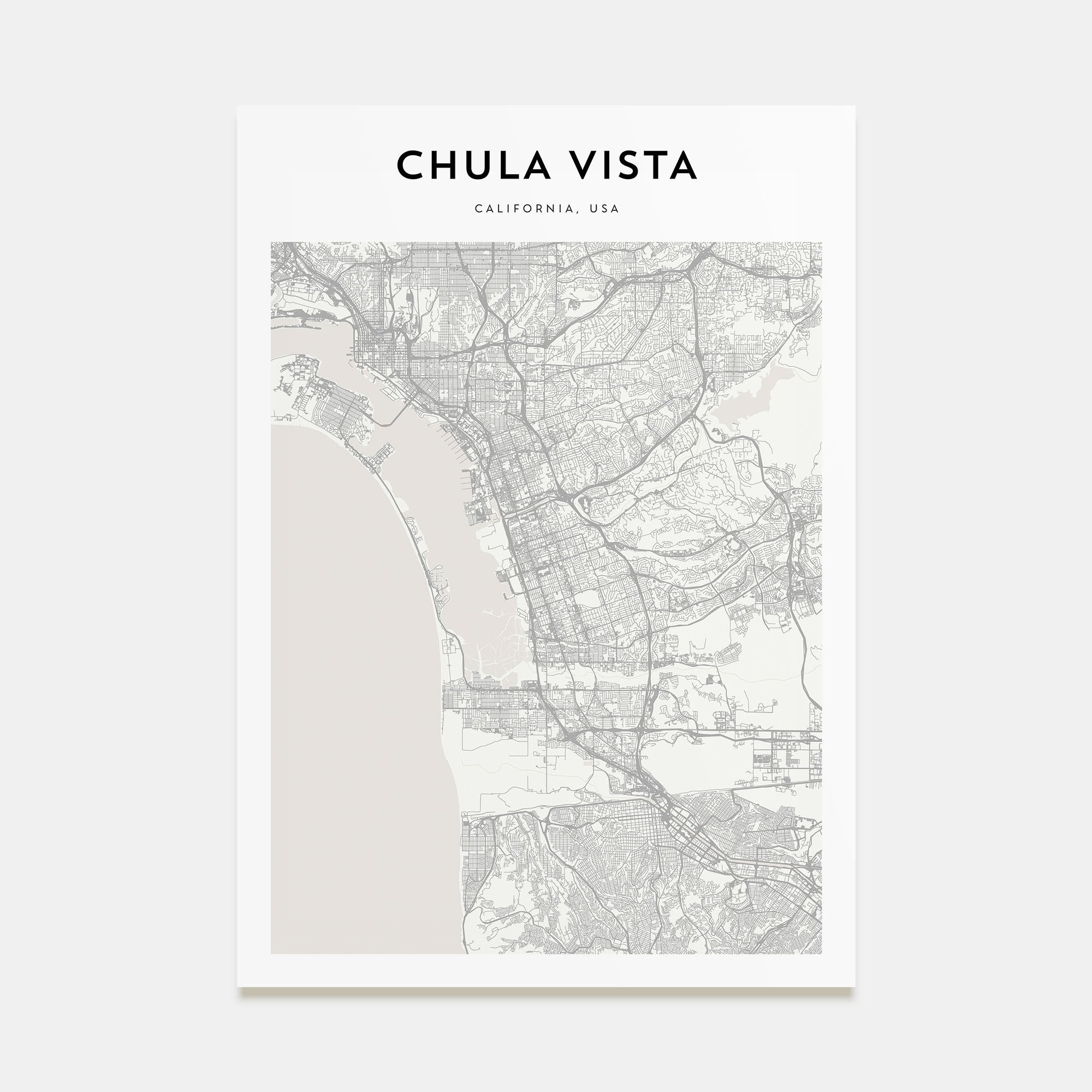 Chula Vista Map Portrait Poster