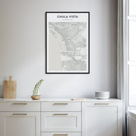 Chula Vista Map Portrait Poster