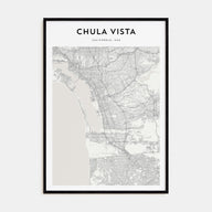 Chula Vista Map Portrait Poster