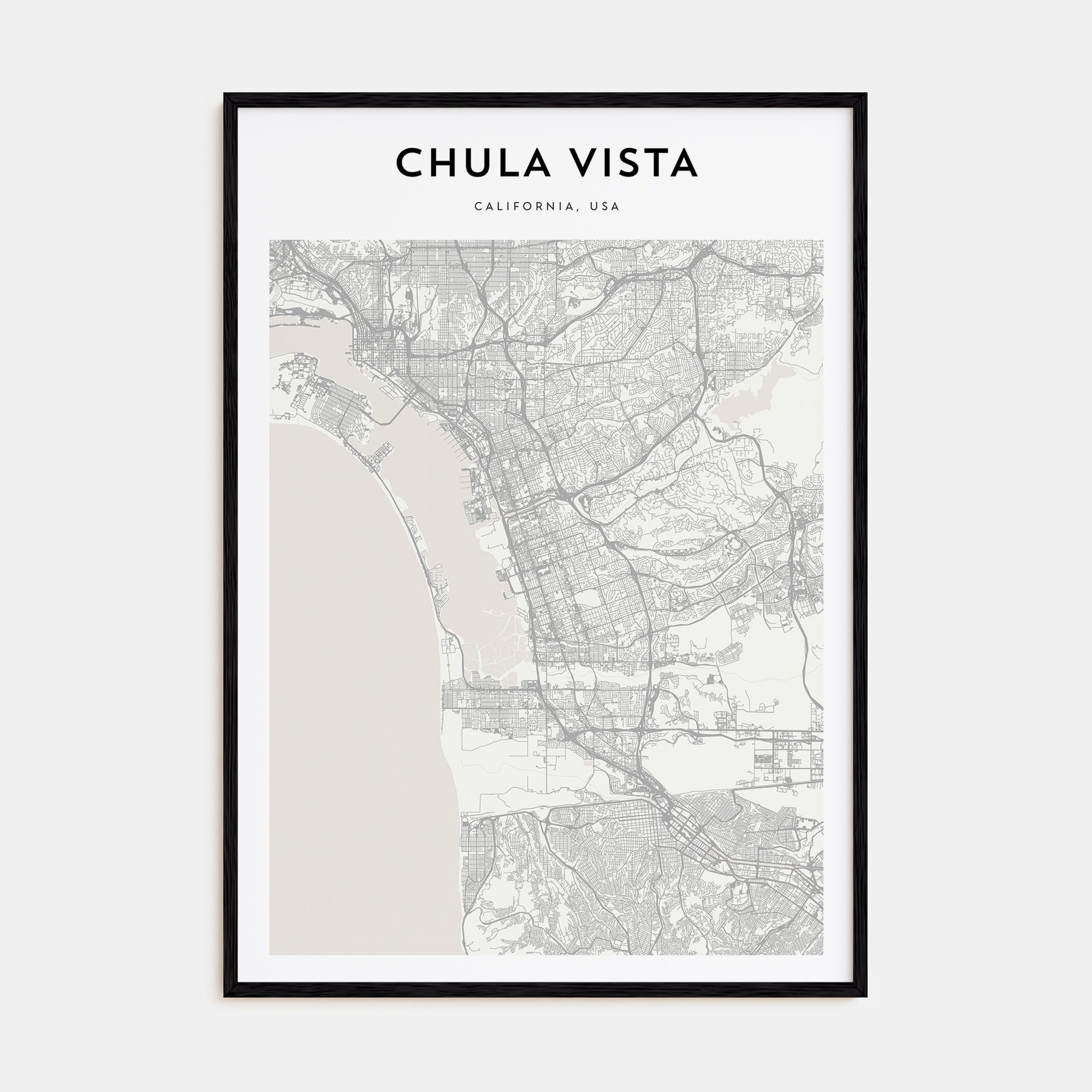Chula Vista Map Portrait Poster