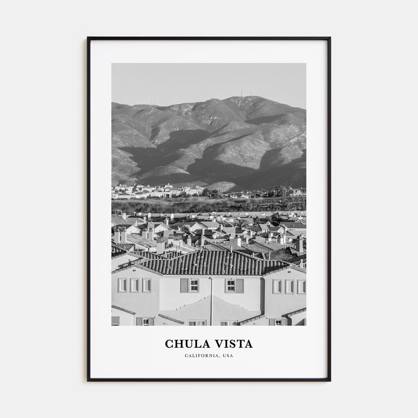 Chula Vista Portrait B&W Poster