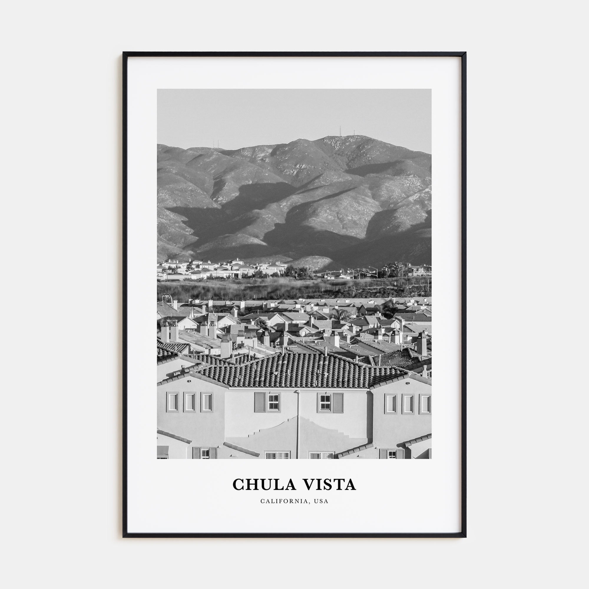 Chula Vista Portrait B&W Poster