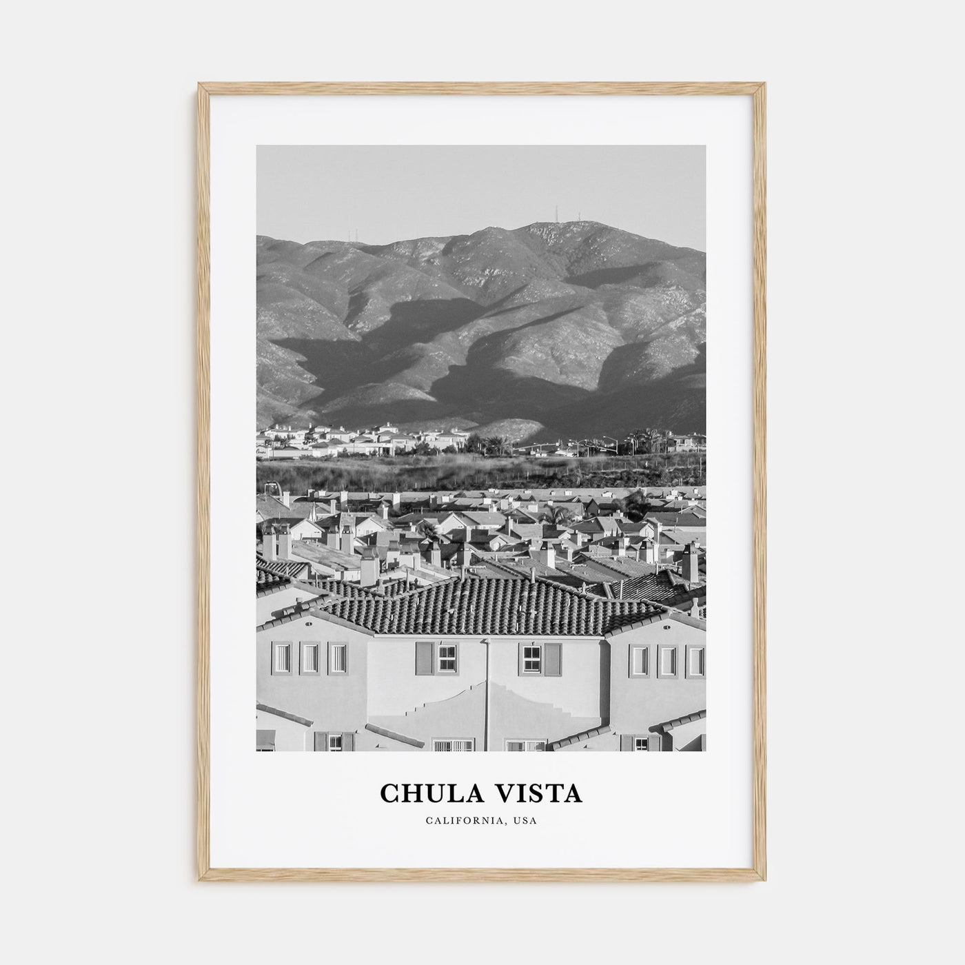 Chula Vista Portrait B&W Poster