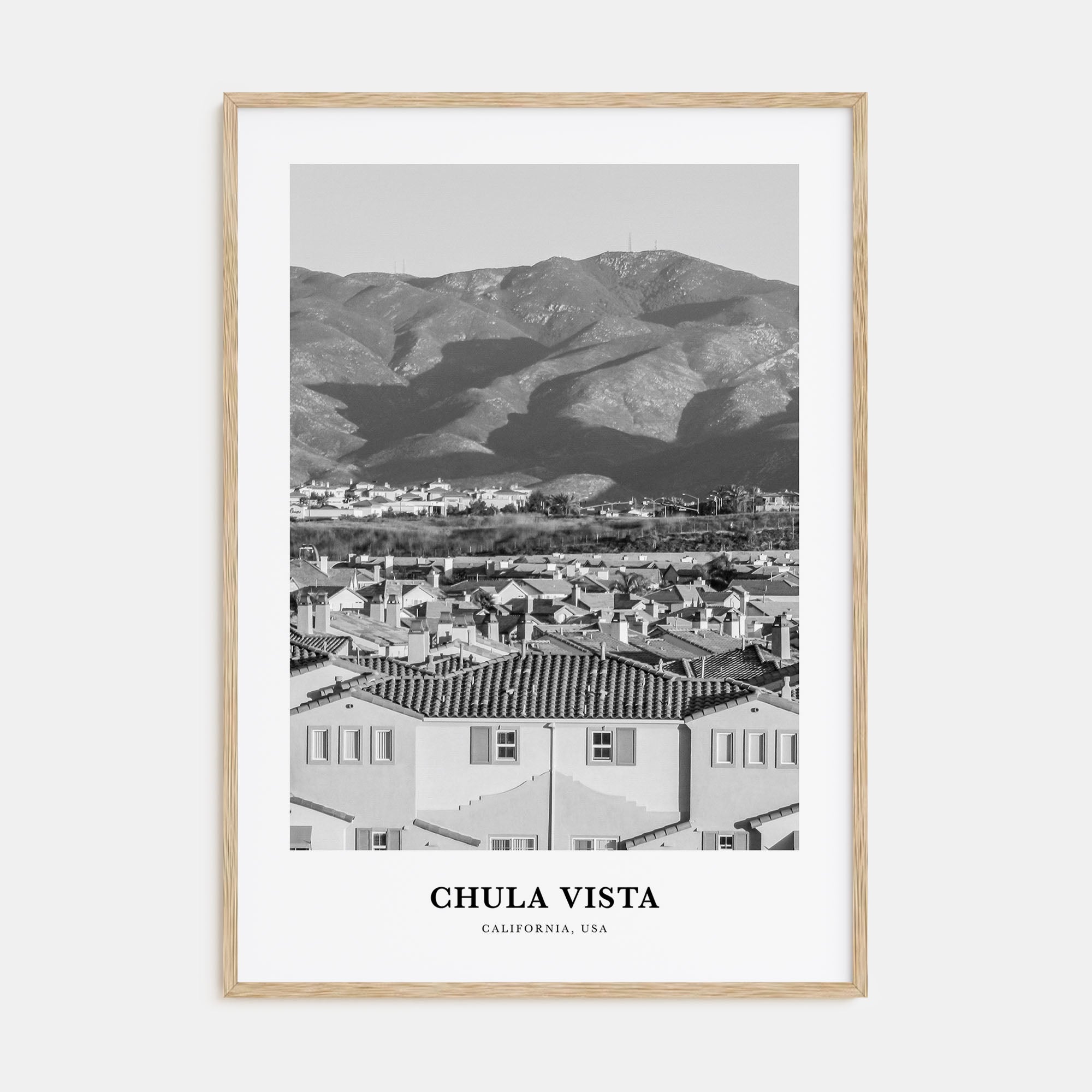 Chula Vista Portrait B&W Poster