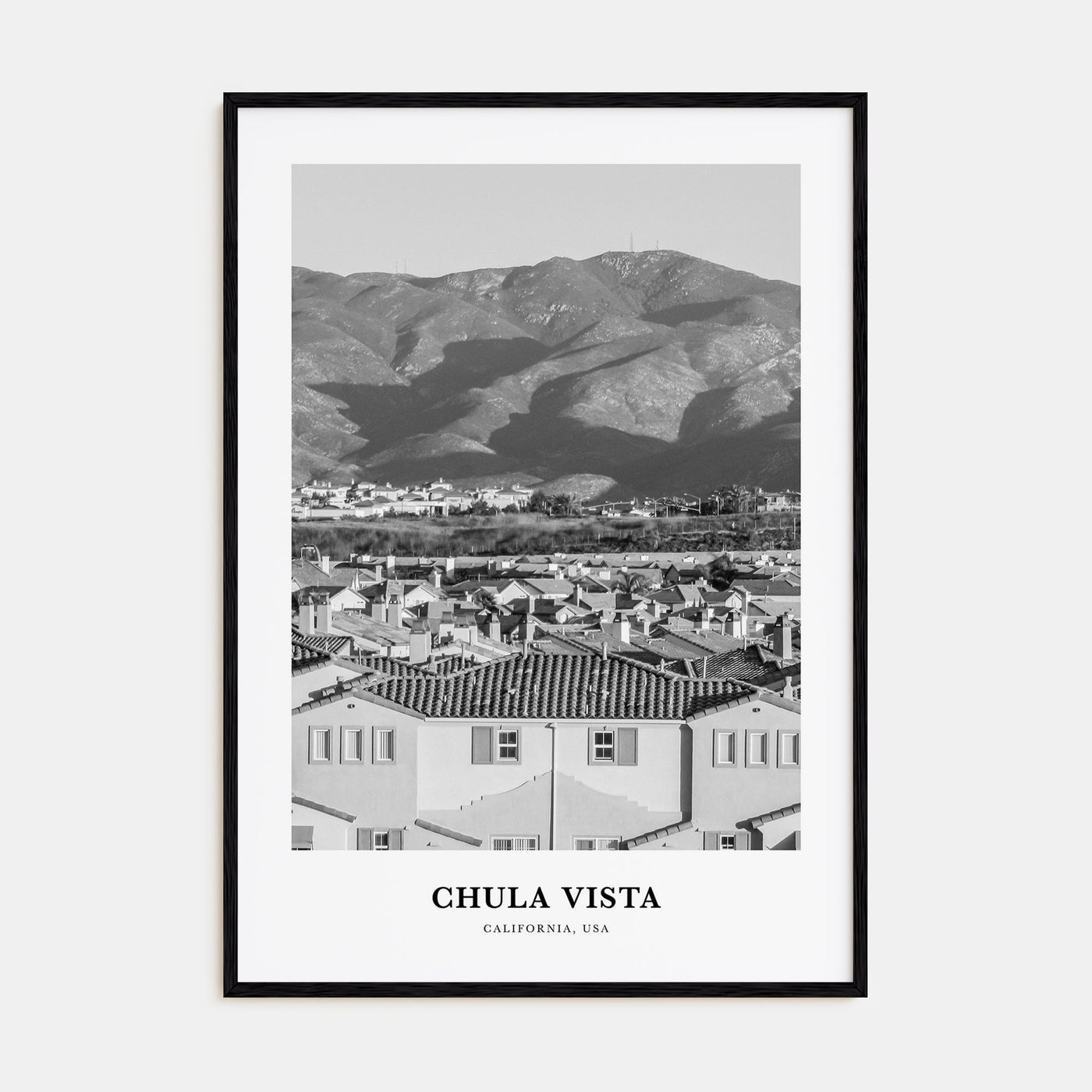 Chula Vista Portrait B&W Poster
