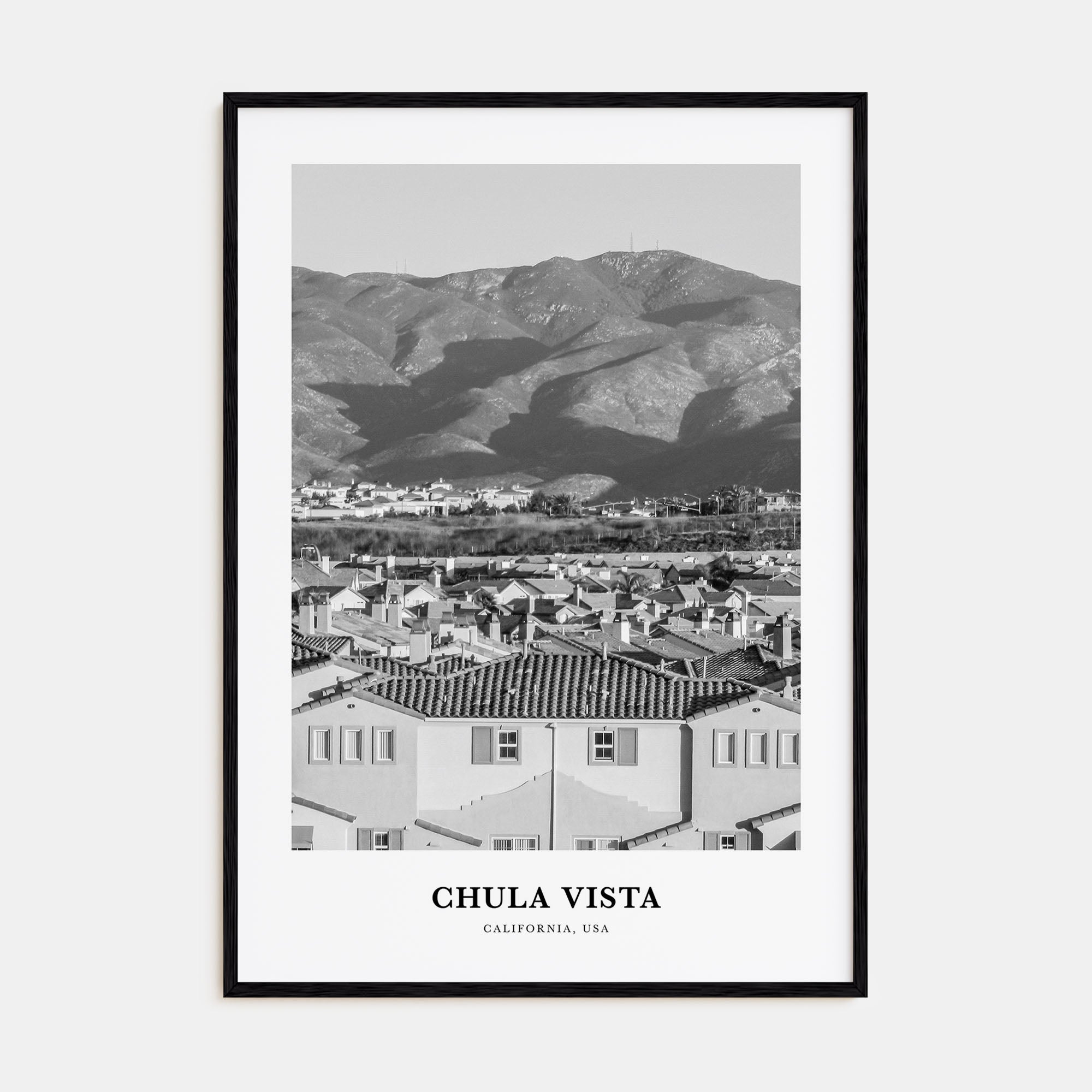 Chula Vista Portrait B&W Poster