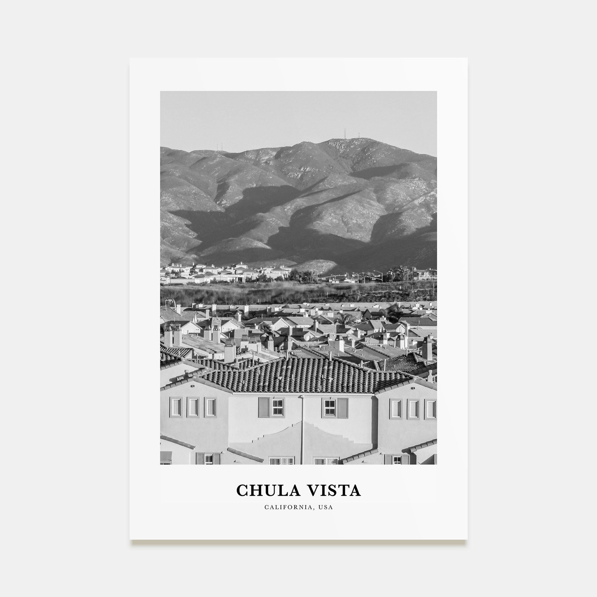 Chula Vista Portrait B&W Poster