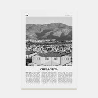Chula Vista Travel B&W Poster