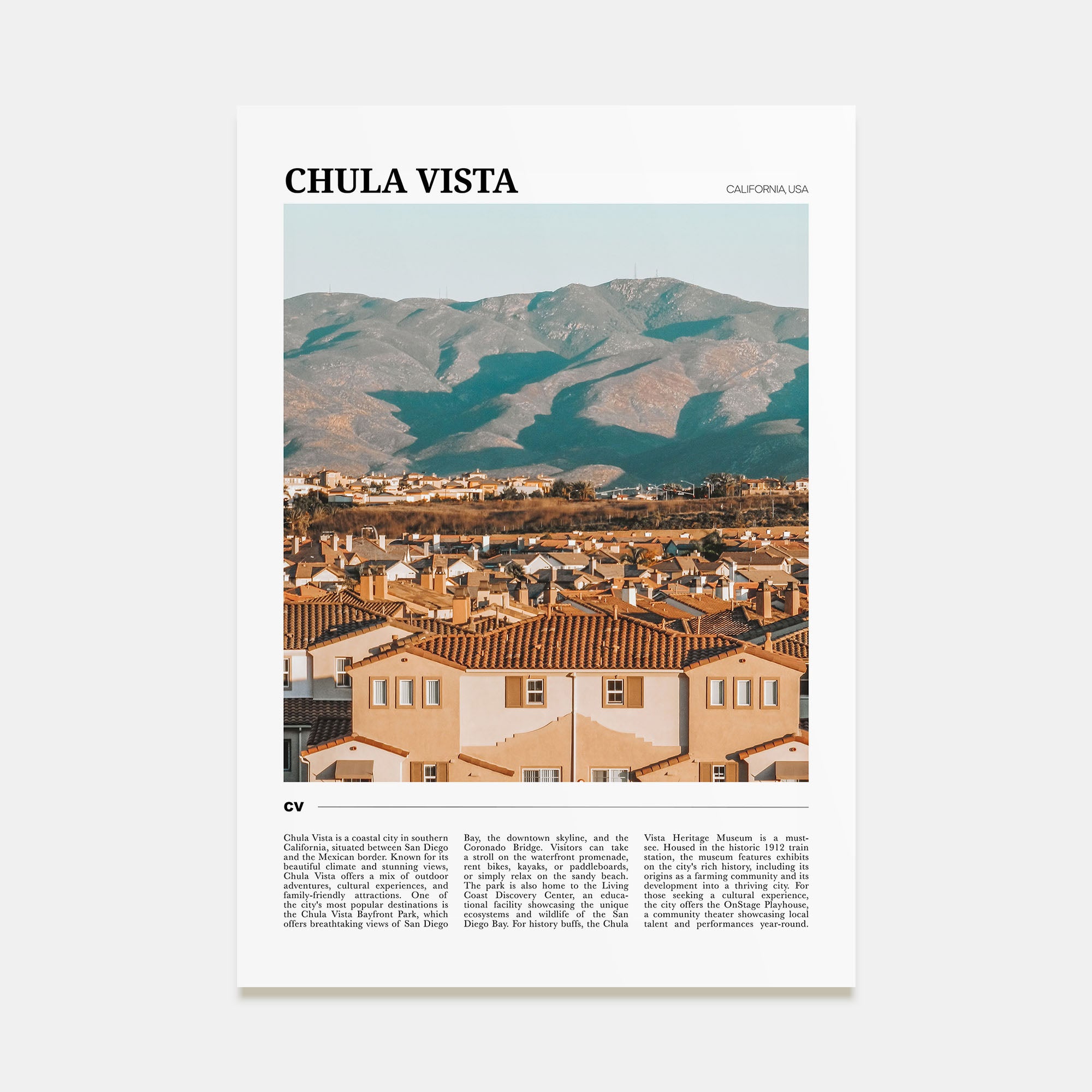 Chula Vista Travel Color Poster