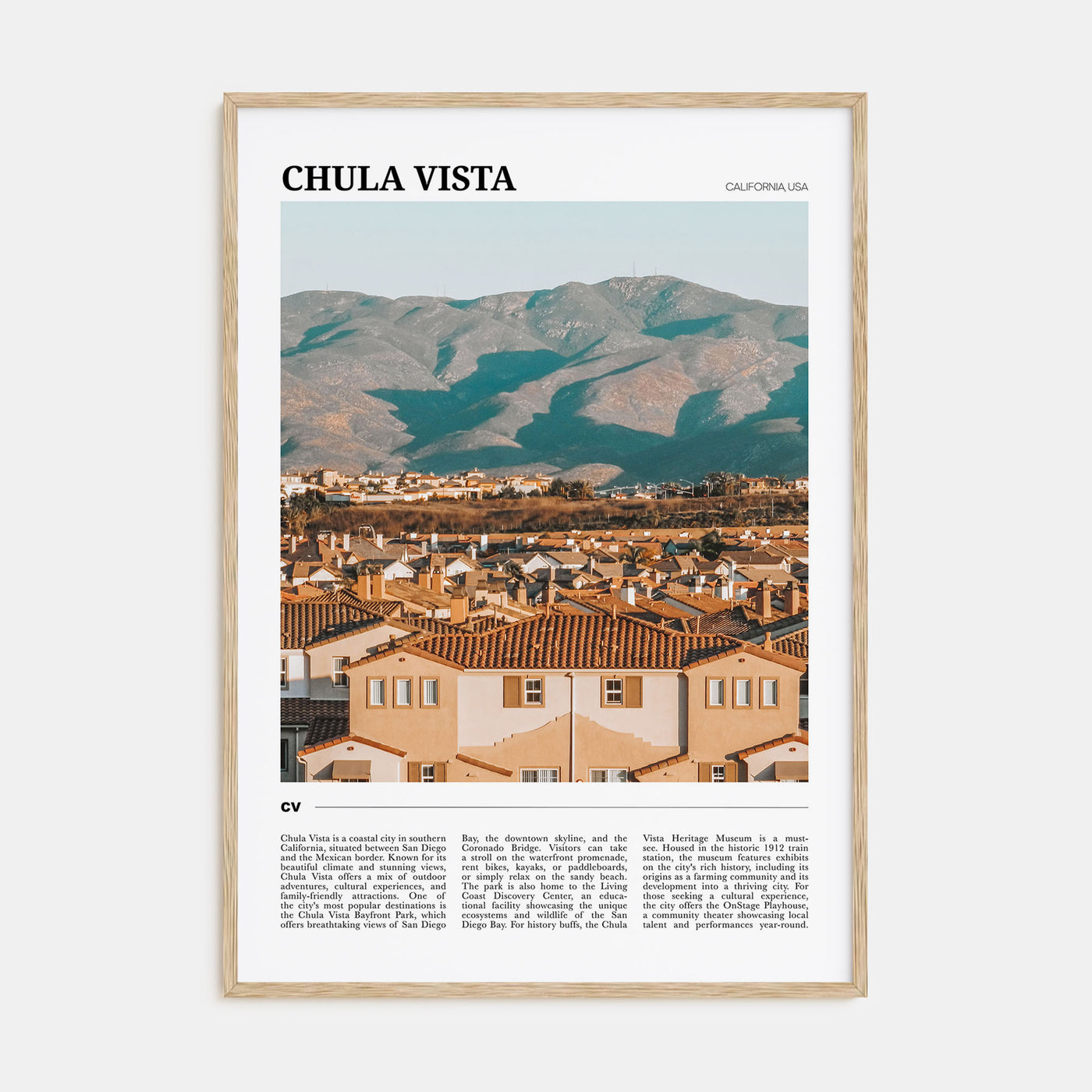 Chula Vista Travel Color Poster