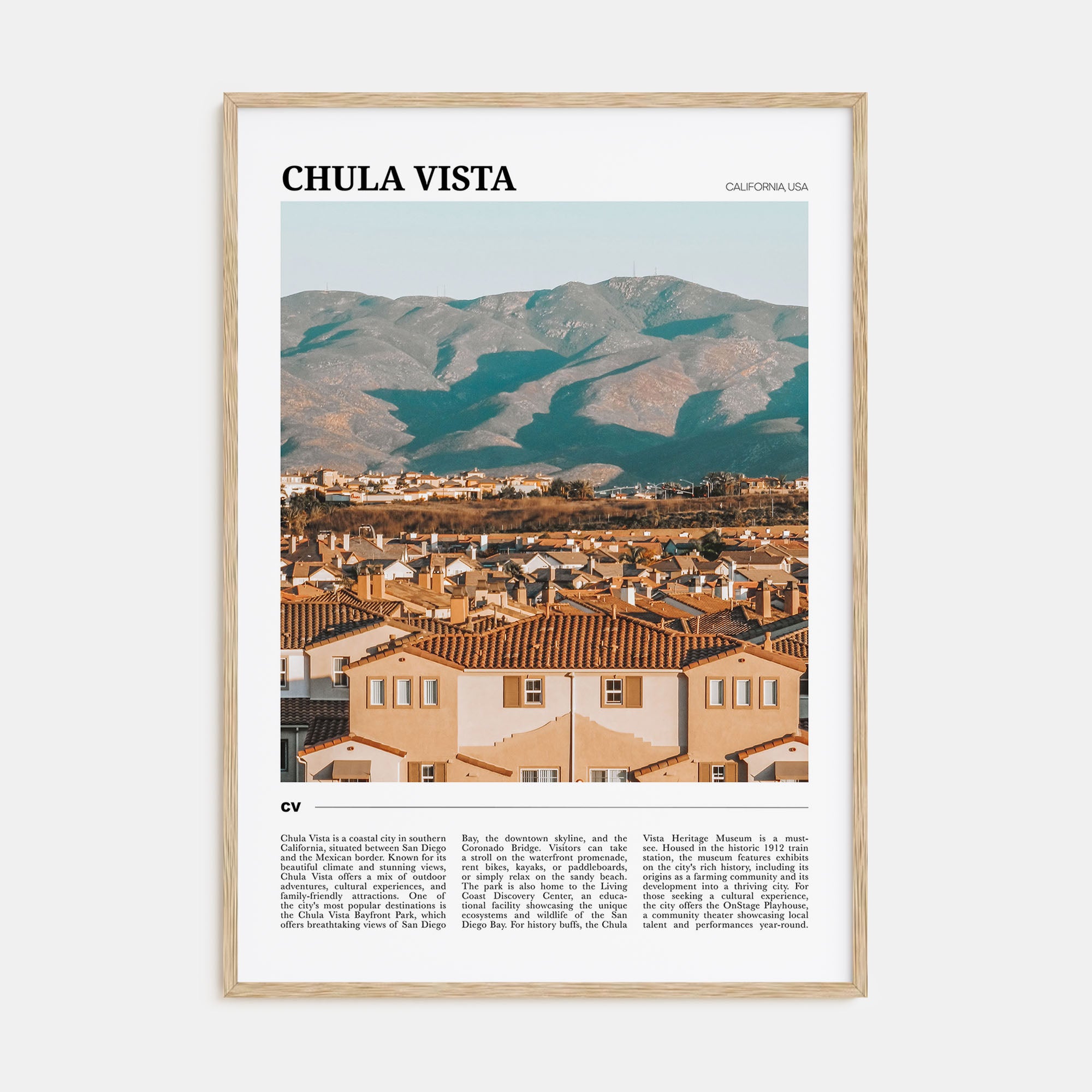 Chula Vista Travel Color Poster