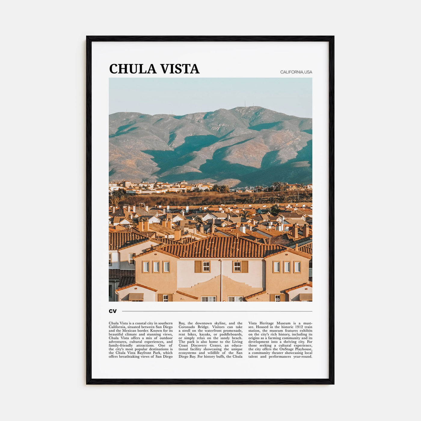 Chula Vista Travel Color Poster