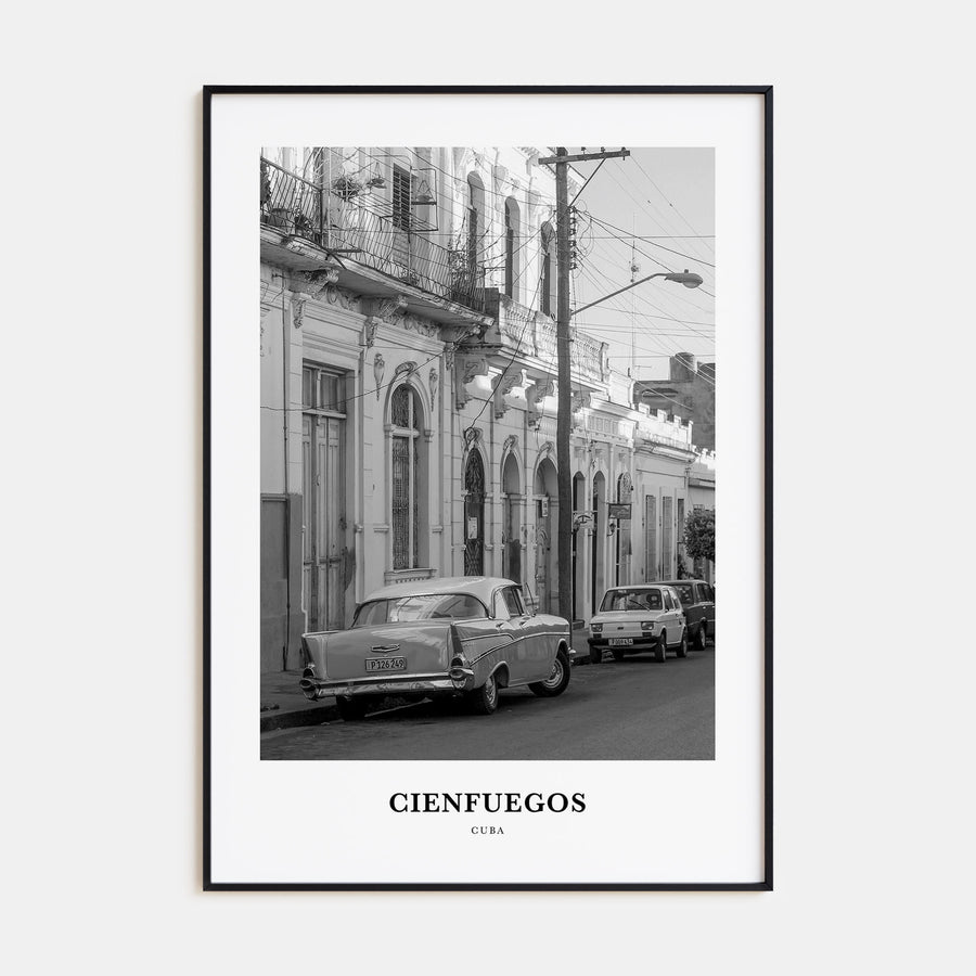 Cienfuegos Portrait B&W Poster