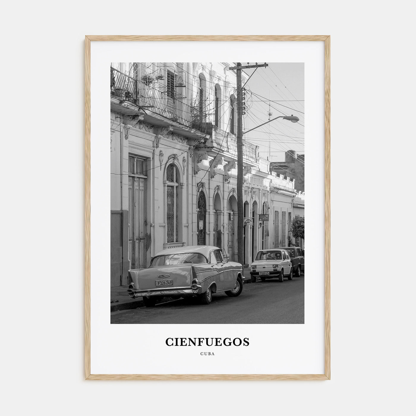 Cienfuegos Portrait B&W Poster