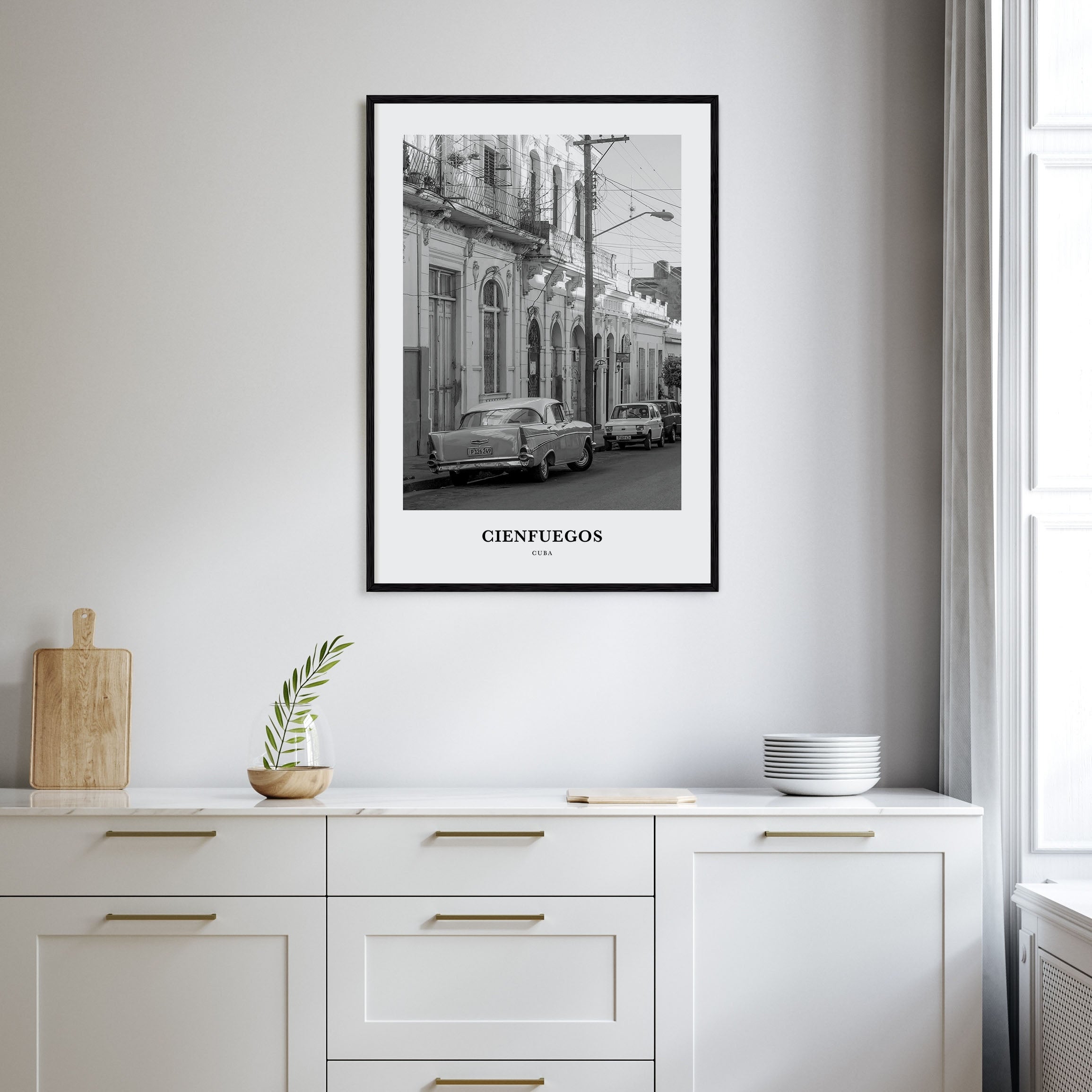 Cienfuegos Portrait B&W Poster