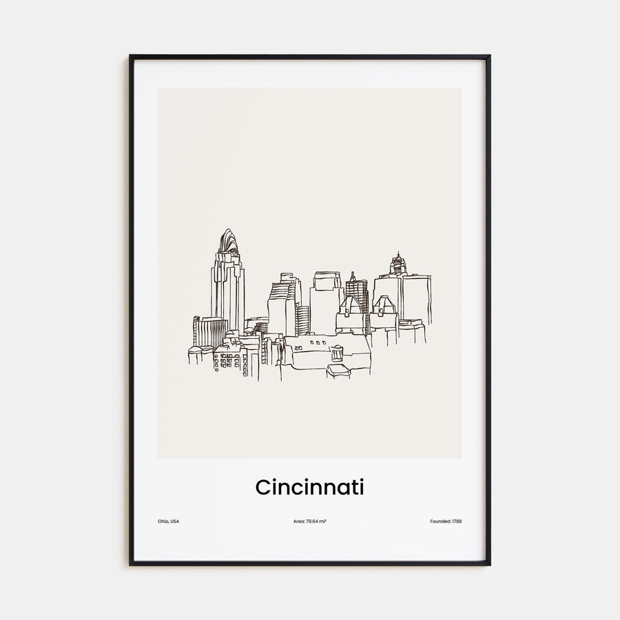 Cincinnati Drawn Poster