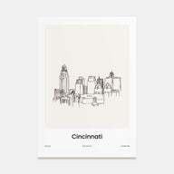 Cincinnati Drawn Poster