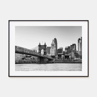 Cincinnati Landscape B&W Poster
