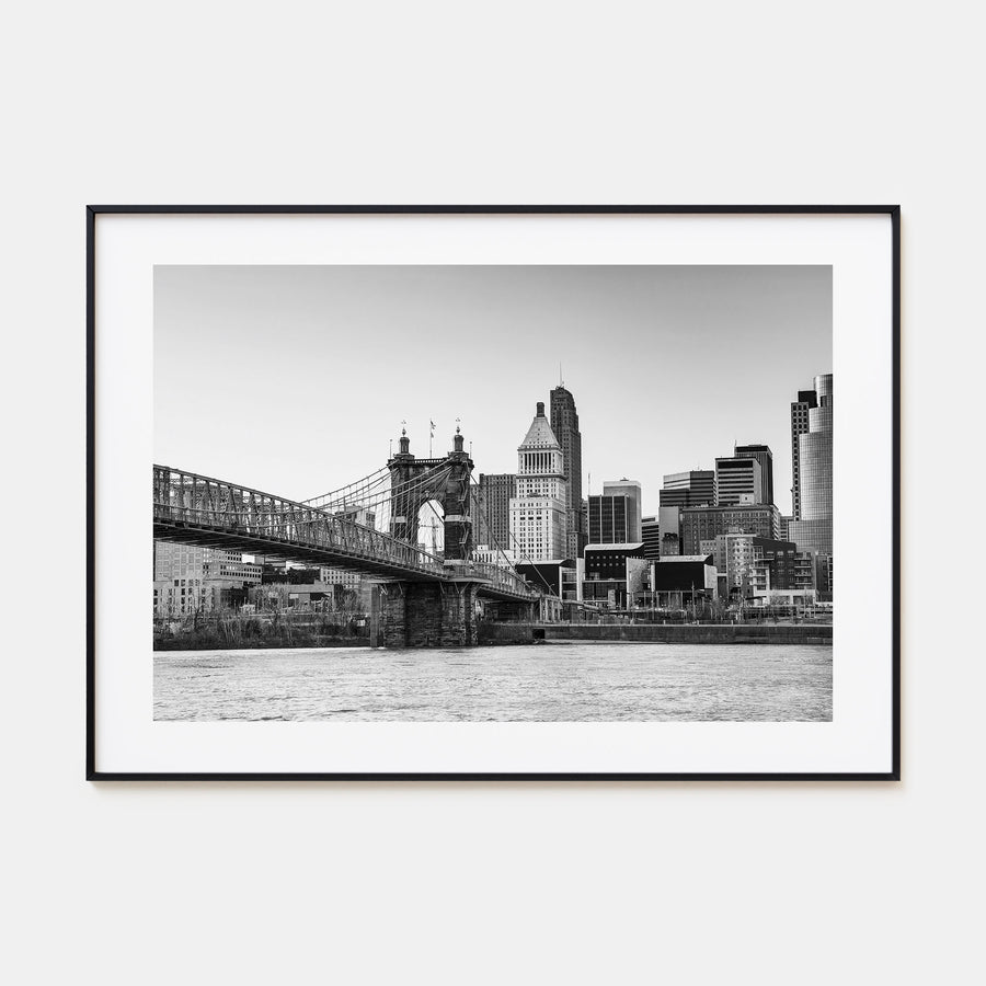 Cincinnati Landscape B&W Poster