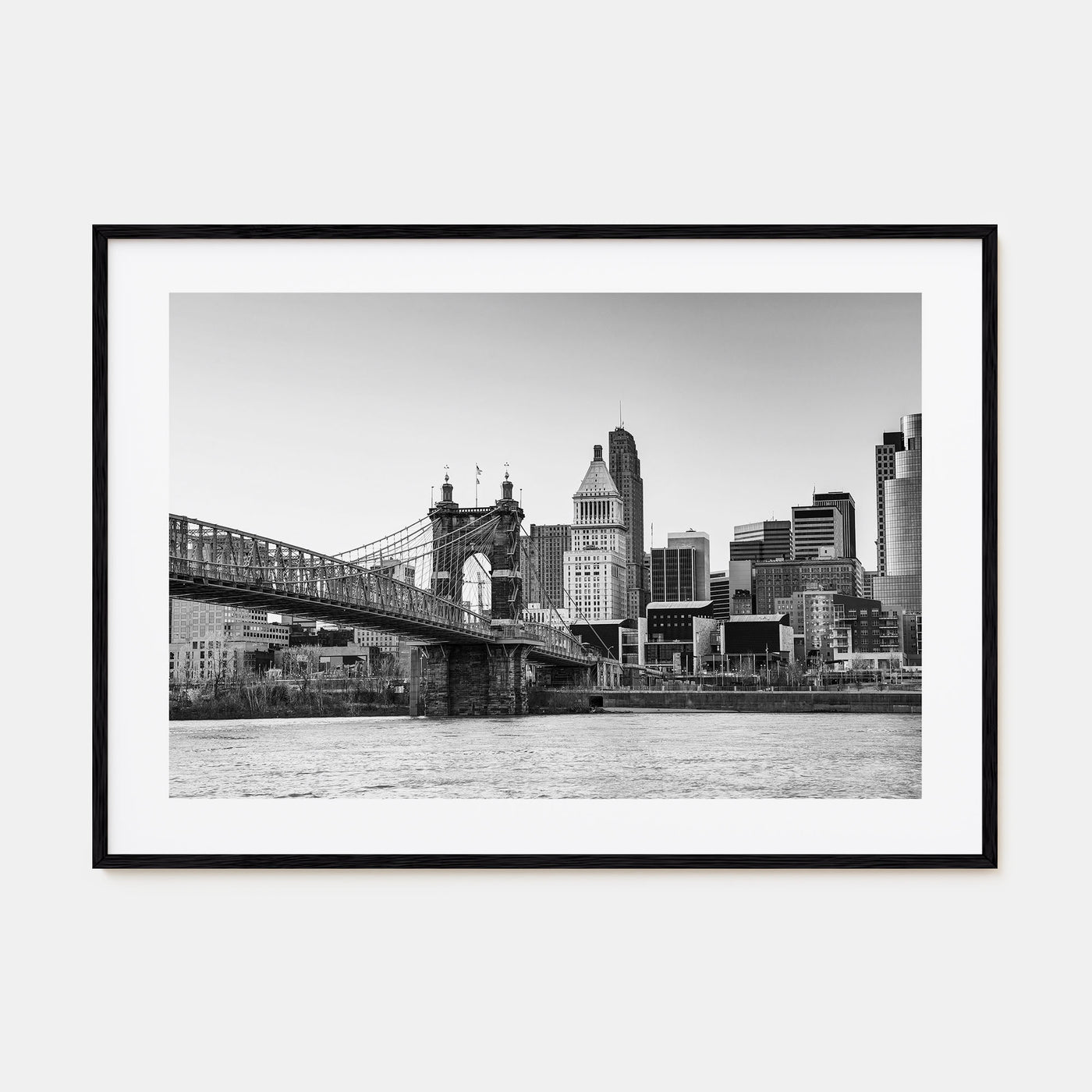 Cincinnati Landscape B&W Poster