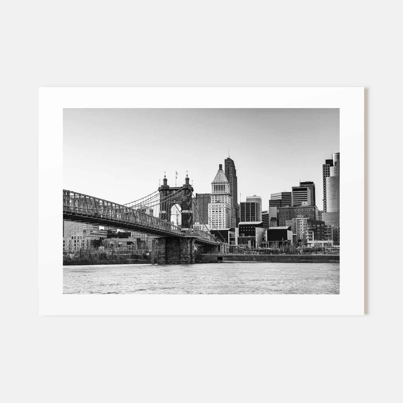 Cincinnati Landscape B&W Poster