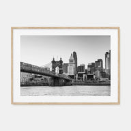Cincinnati Landscape B&W Poster