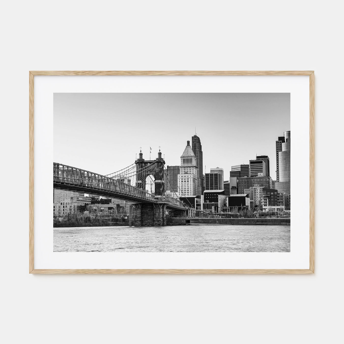 Cincinnati Landscape B&W Poster
