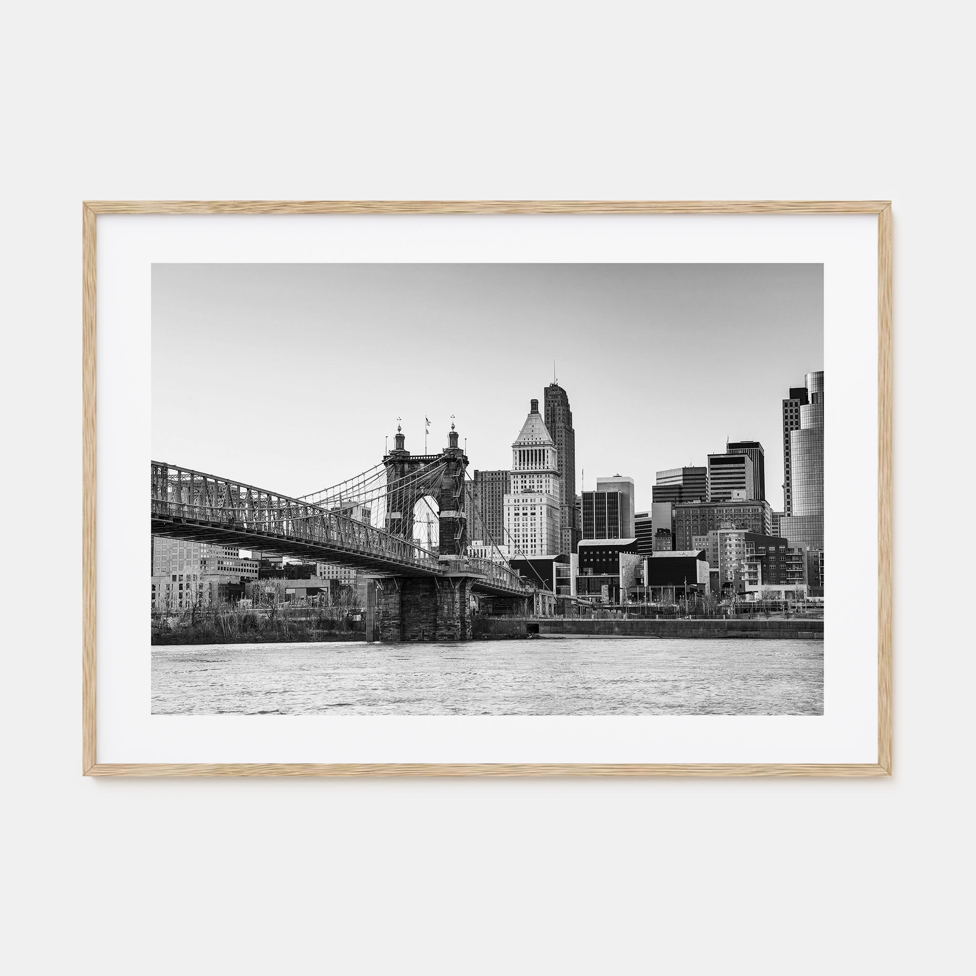 Cincinnati Landscape B&W Poster