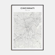 Cincinnati Map Portrait Poster