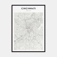 Cincinnati Map Portrait Poster