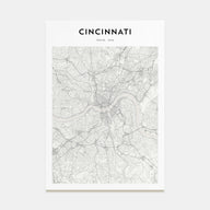 Cincinnati Map Portrait Poster