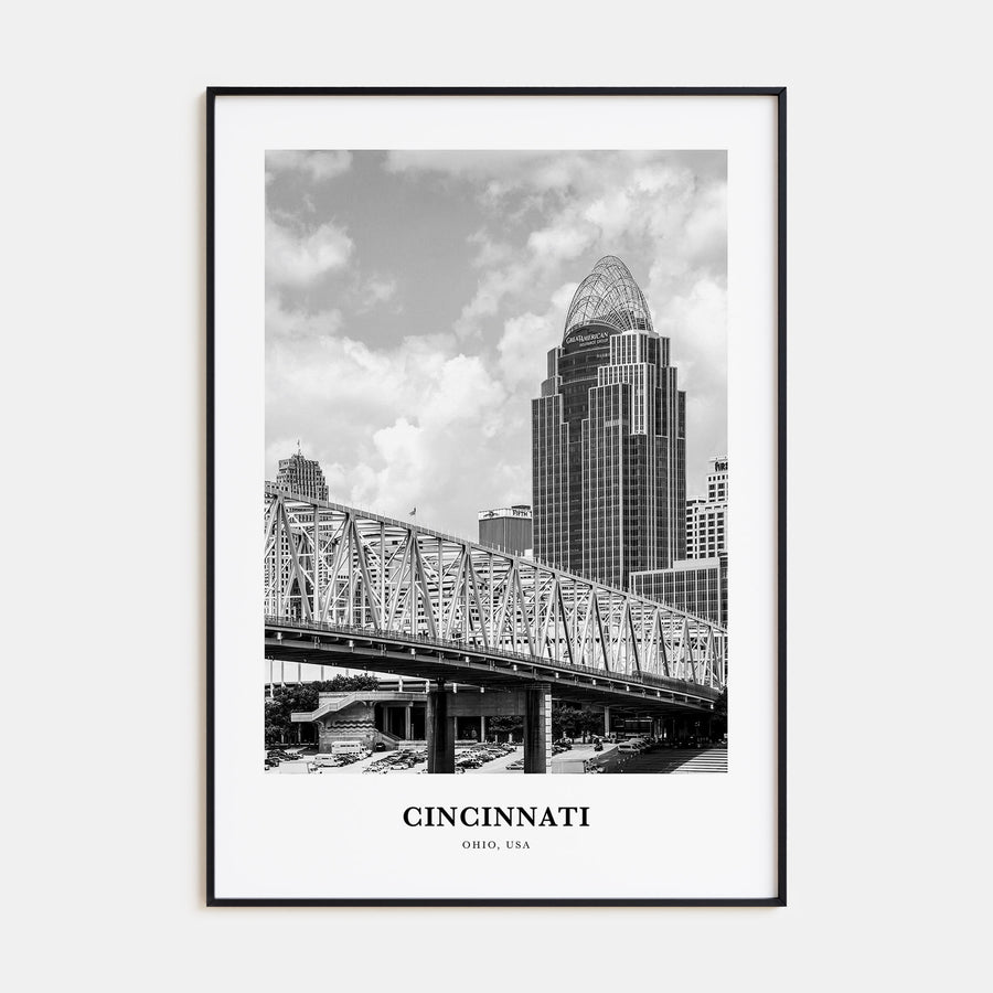 Cincinnati Portrait B&W No 1 Poster