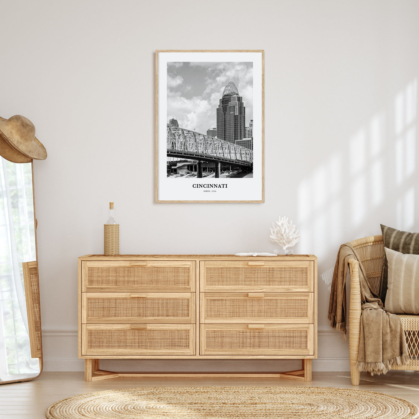 Cincinnati Portrait B&W No 1 Poster