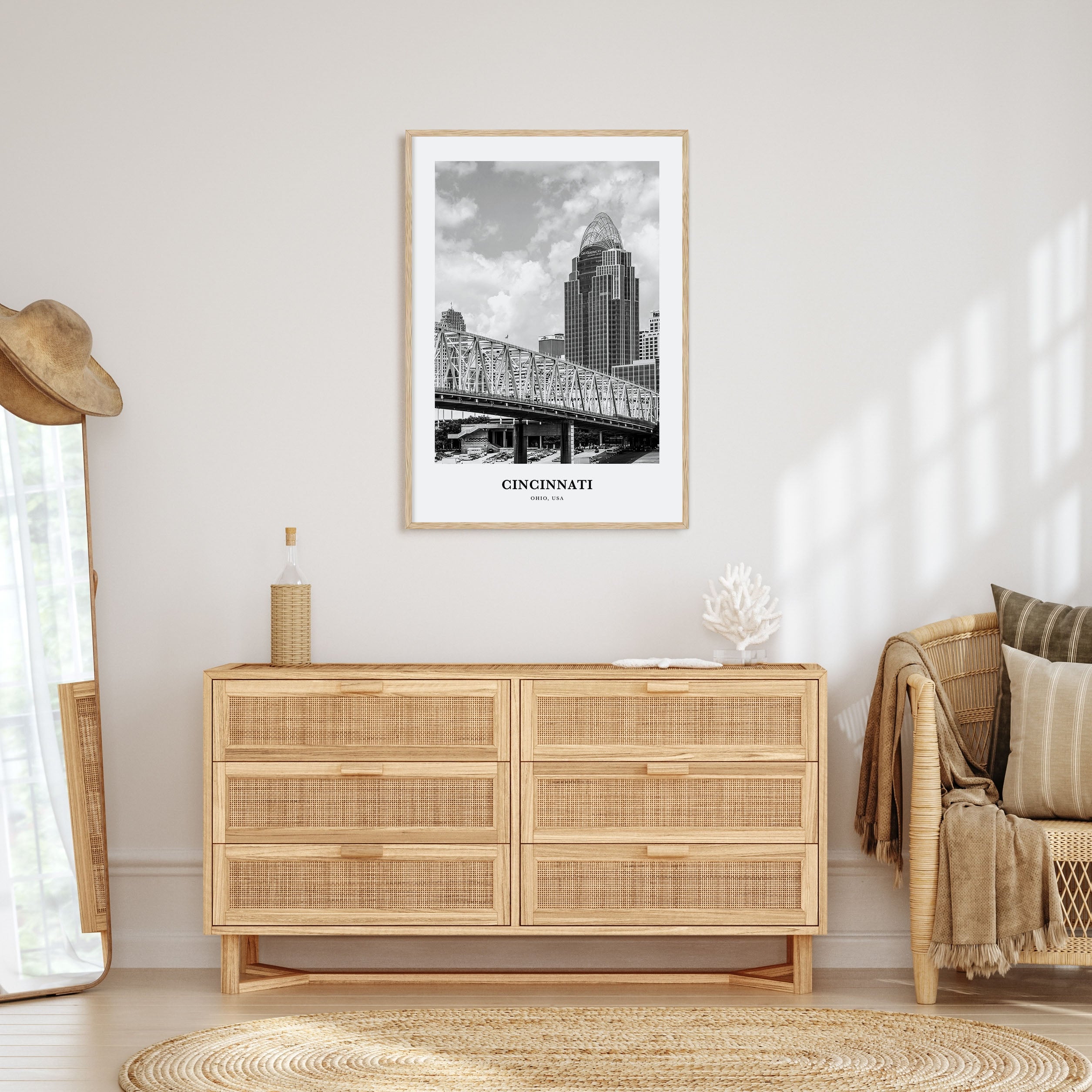 Cincinnati Portrait B&W No 1 Poster