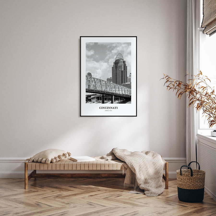 Cincinnati Portrait B&W No 1 Poster