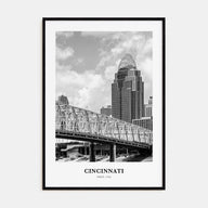 Cincinnati Portrait B&W No 1 Poster